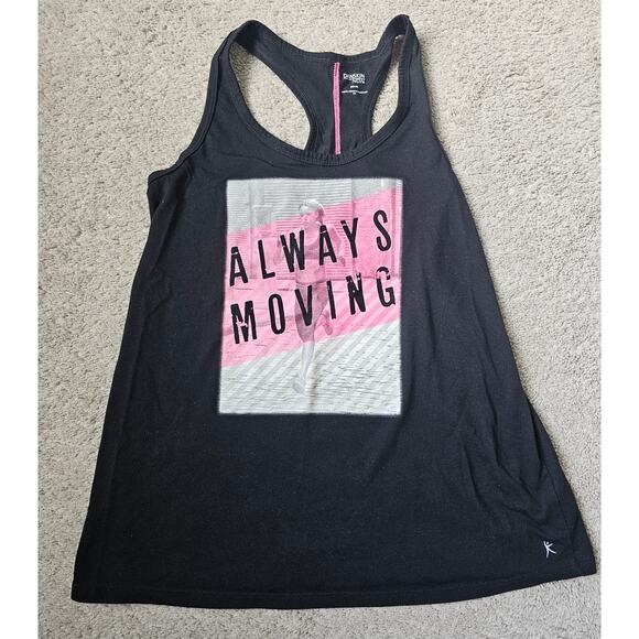 Danskin Now Women's Activewear Racerback Tank Always Moving Size M(8-10) Black - Picture 1 of 5